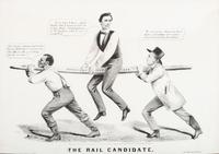 [POLITICS] -- [LINCOLN, Abraham (1809-1865)]. CURRIER & IVEW, publishers. The Rail Candidate.
