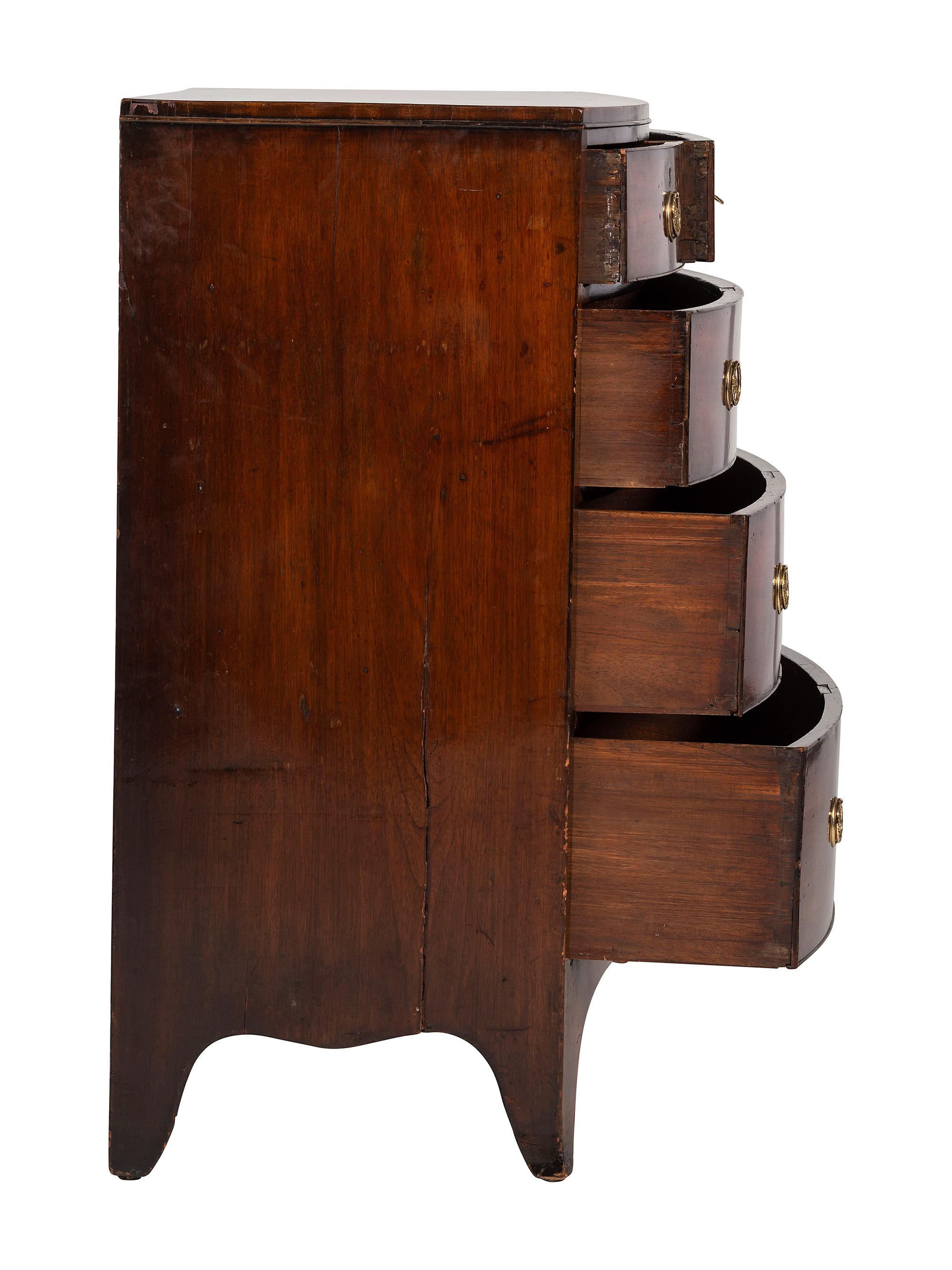 A Mahogany Bowfront Chest of Drawers