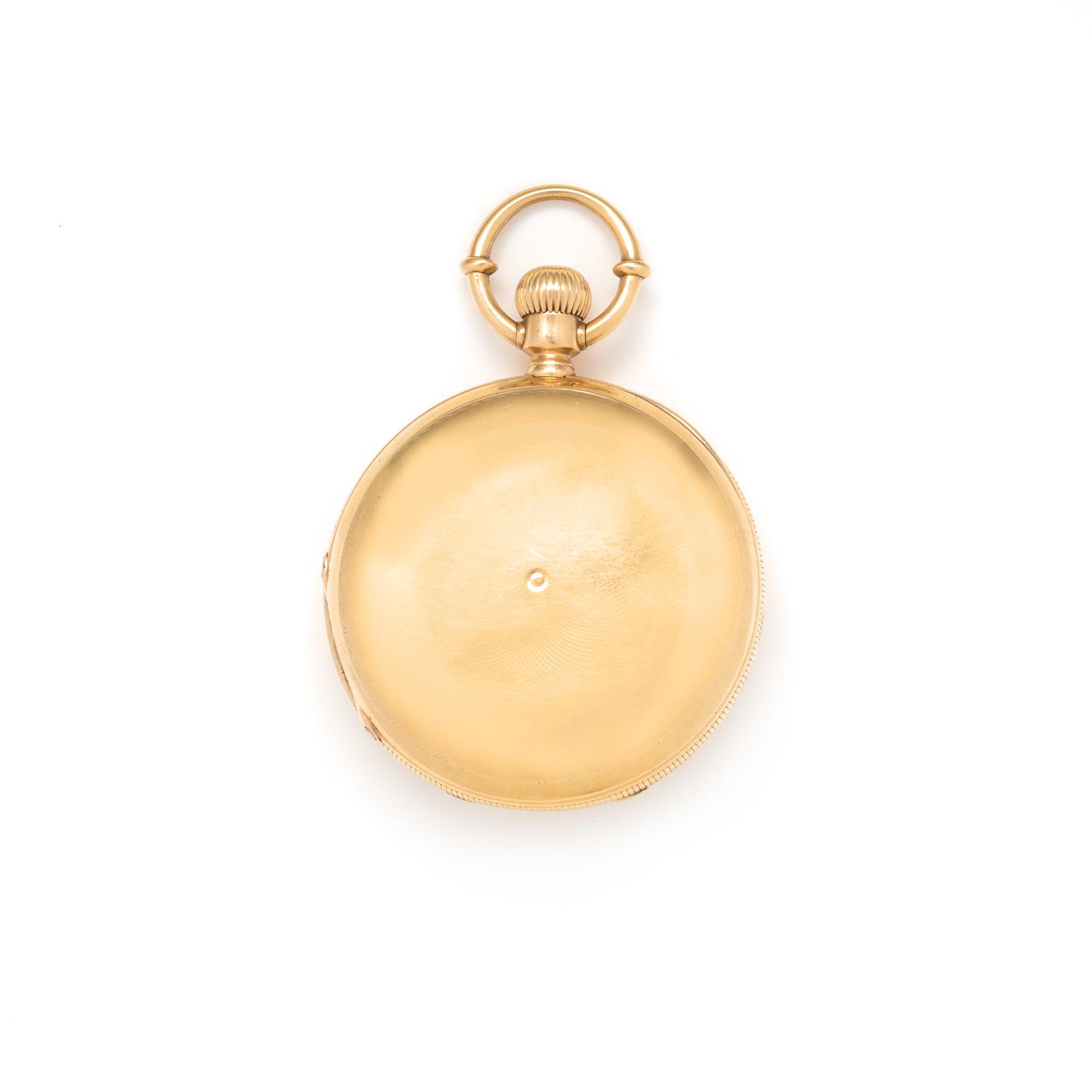 ULYSSE NARDIN, 18K YELLOW GOLD DEMI-HUNTER POCKET WATCH AND FOB CHAIN
