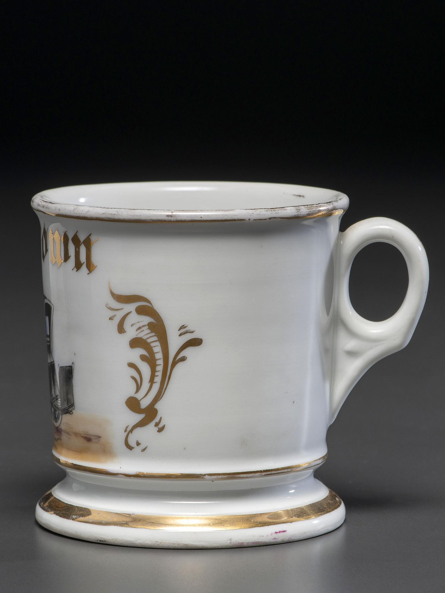 A Hansom Cab Driver's Porcelain Occupational Shaving Mug