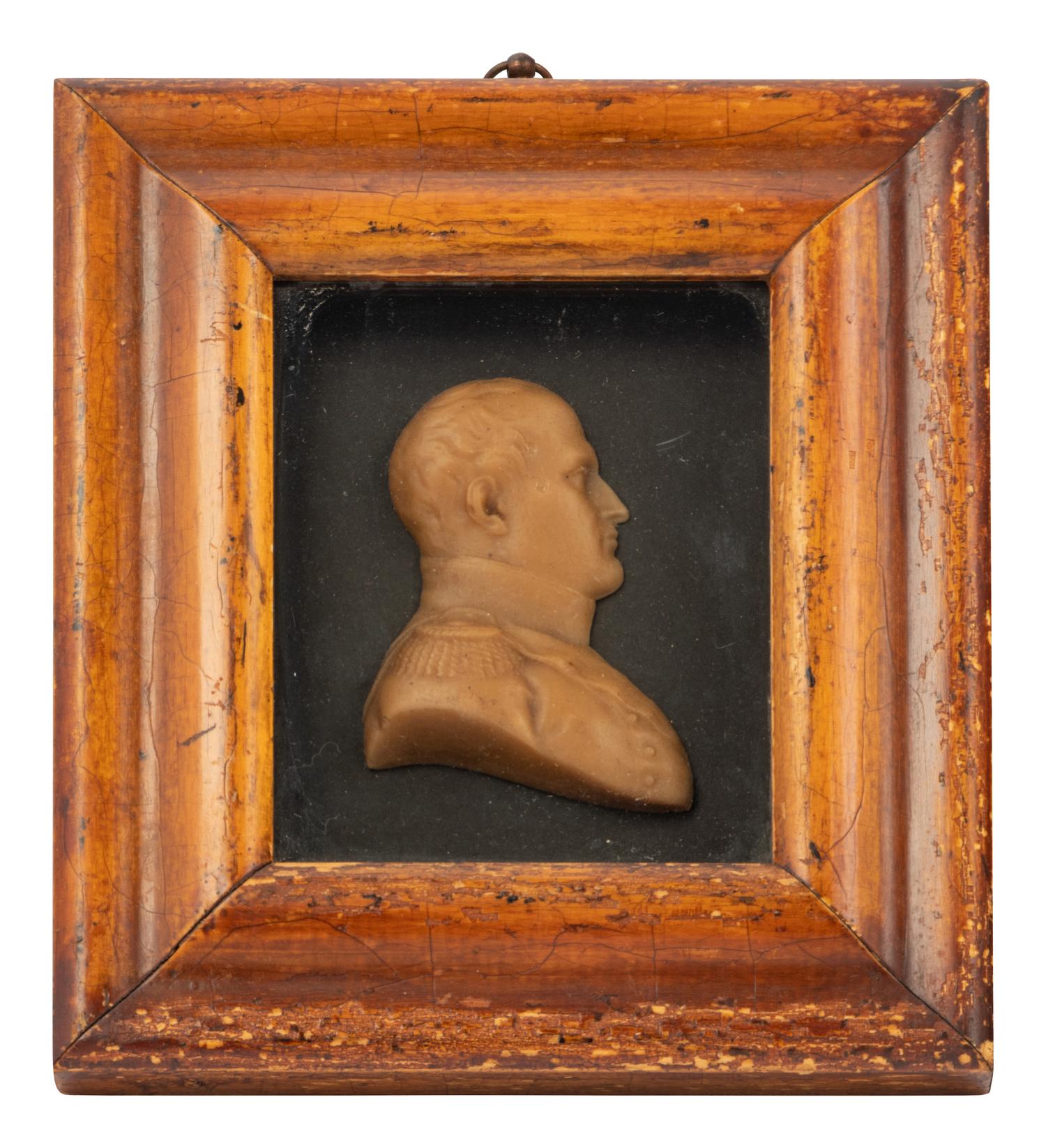 Two English Framed Wax Portraits