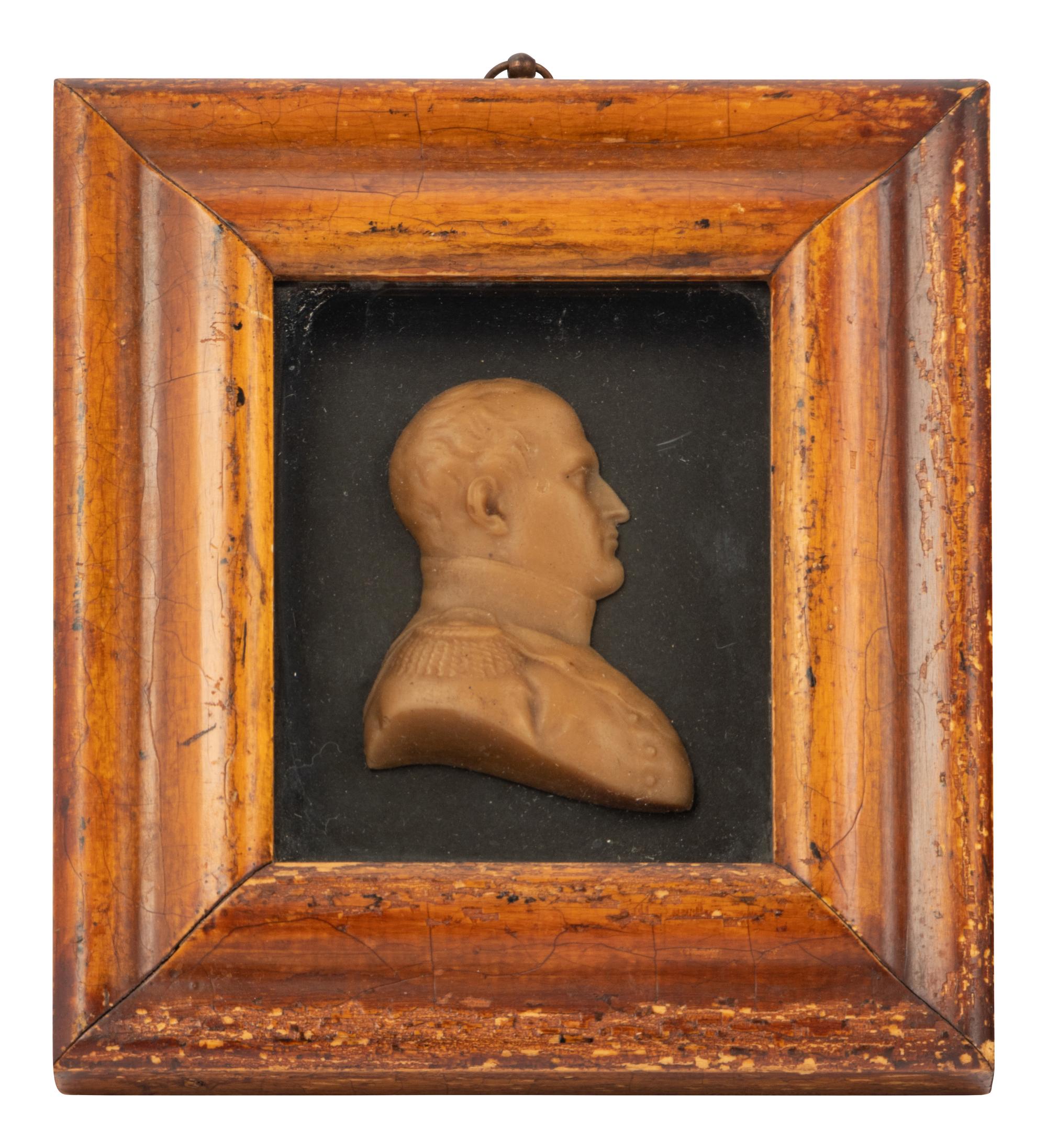 Two English Framed Wax Portraits