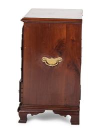 A Chippendale Style Shell-and-Block Carved Mahogany Kneehole Desk