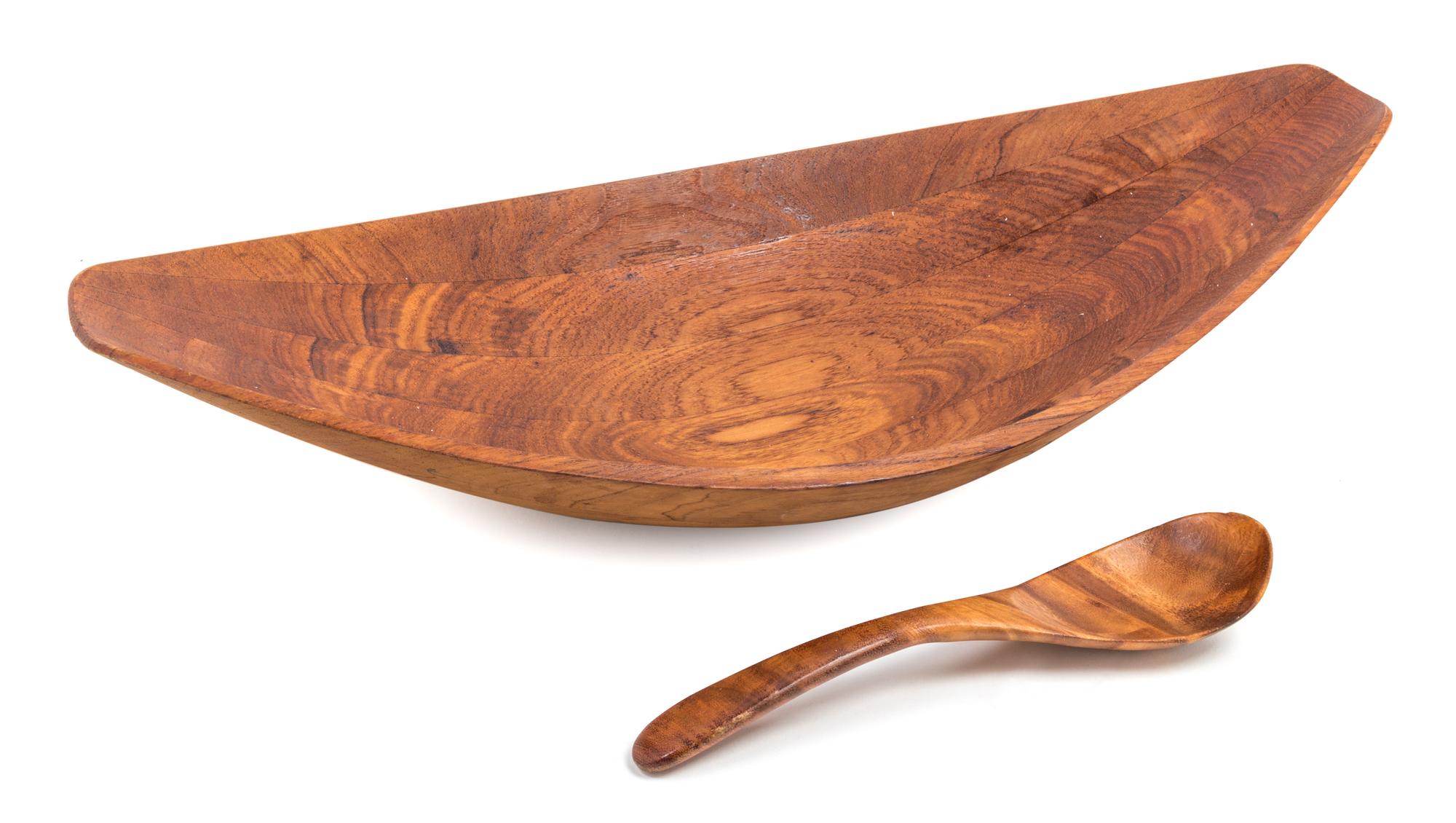 A Staved Teak Salad Bowl, Dansk Width 24 inches. — SECOND HALF 20TH CENTURY