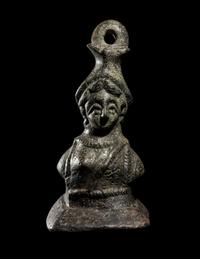 An Early Byzantine Bronze Bust Weight