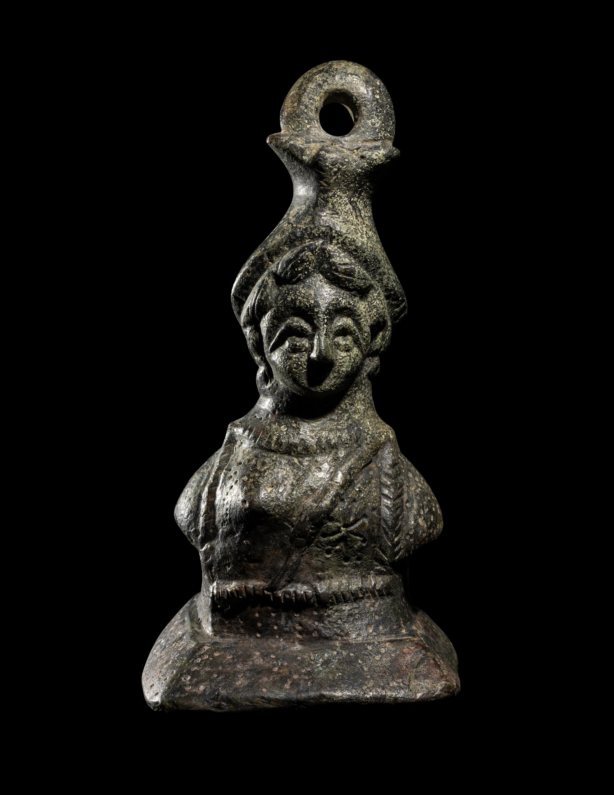 An Early Byzantine Bronze Bust Weight