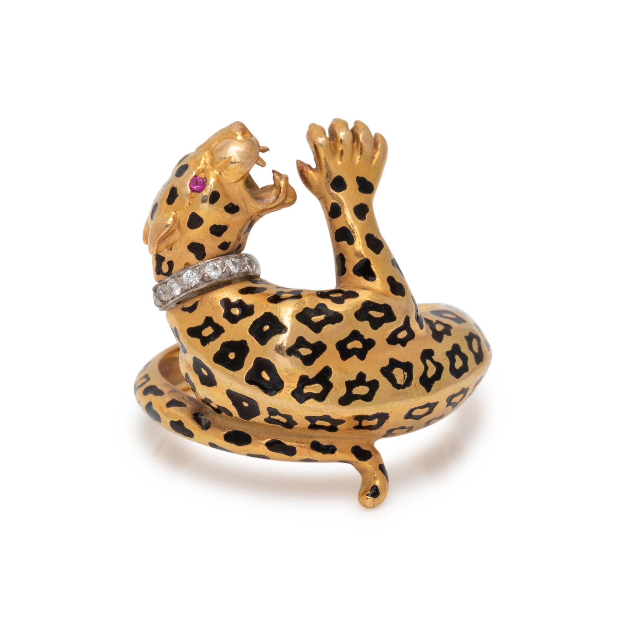 CARRERA Y CARRERA, YELLOW GOLD PANTHER RING