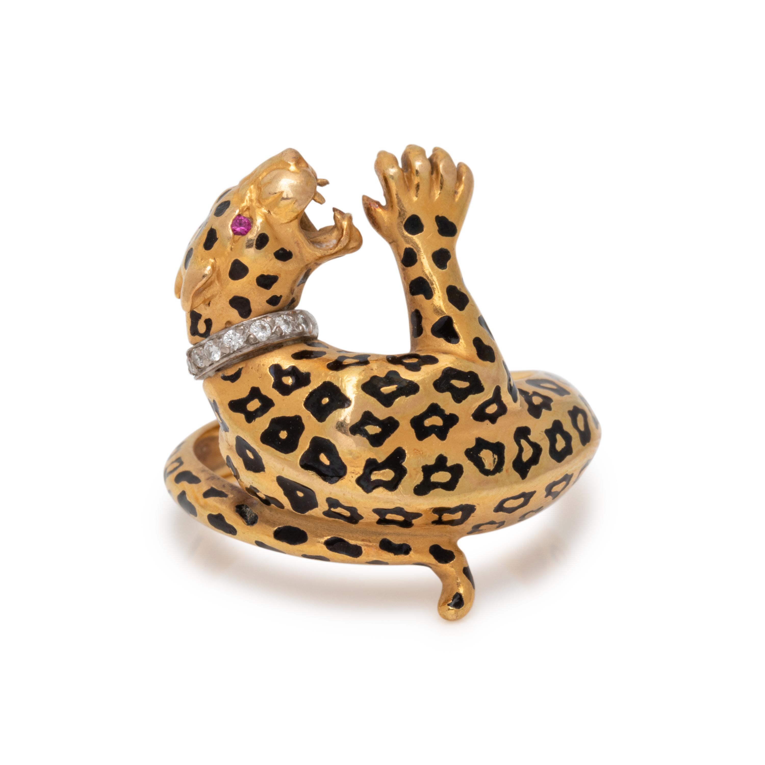 CARRERA Y CARRERA, YELLOW GOLD PANTHER RING