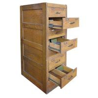 An Oak Eight Drawer Filing Cabinet 18" W x 27" D x 51.5" H — United States, Circa 1910