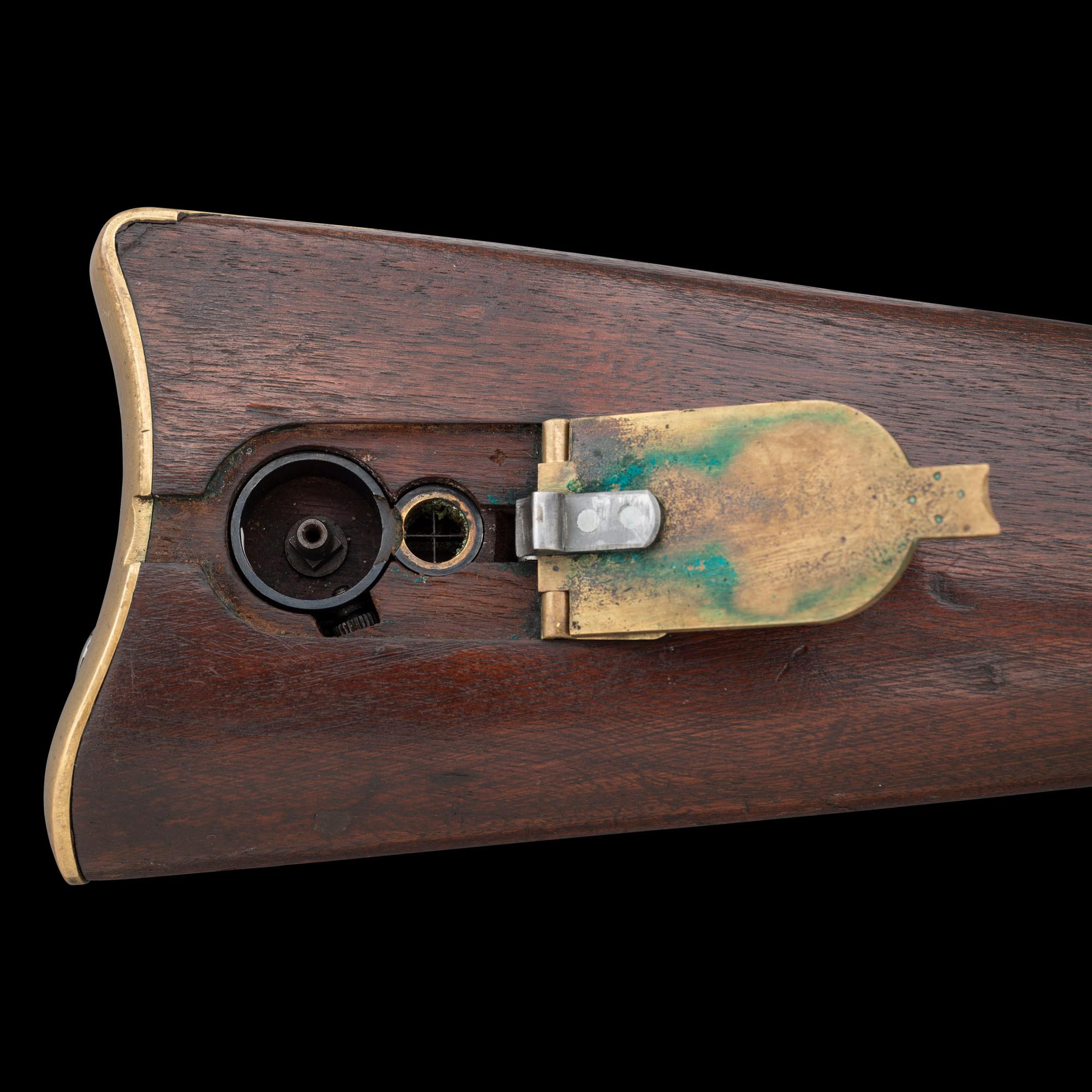 Fine & Scarce Brass Mounted US Model 1855 Type I Harpers Ferry Rifle