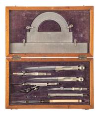 [CIVIL WAR]. Drafting set. Ca 19th century.