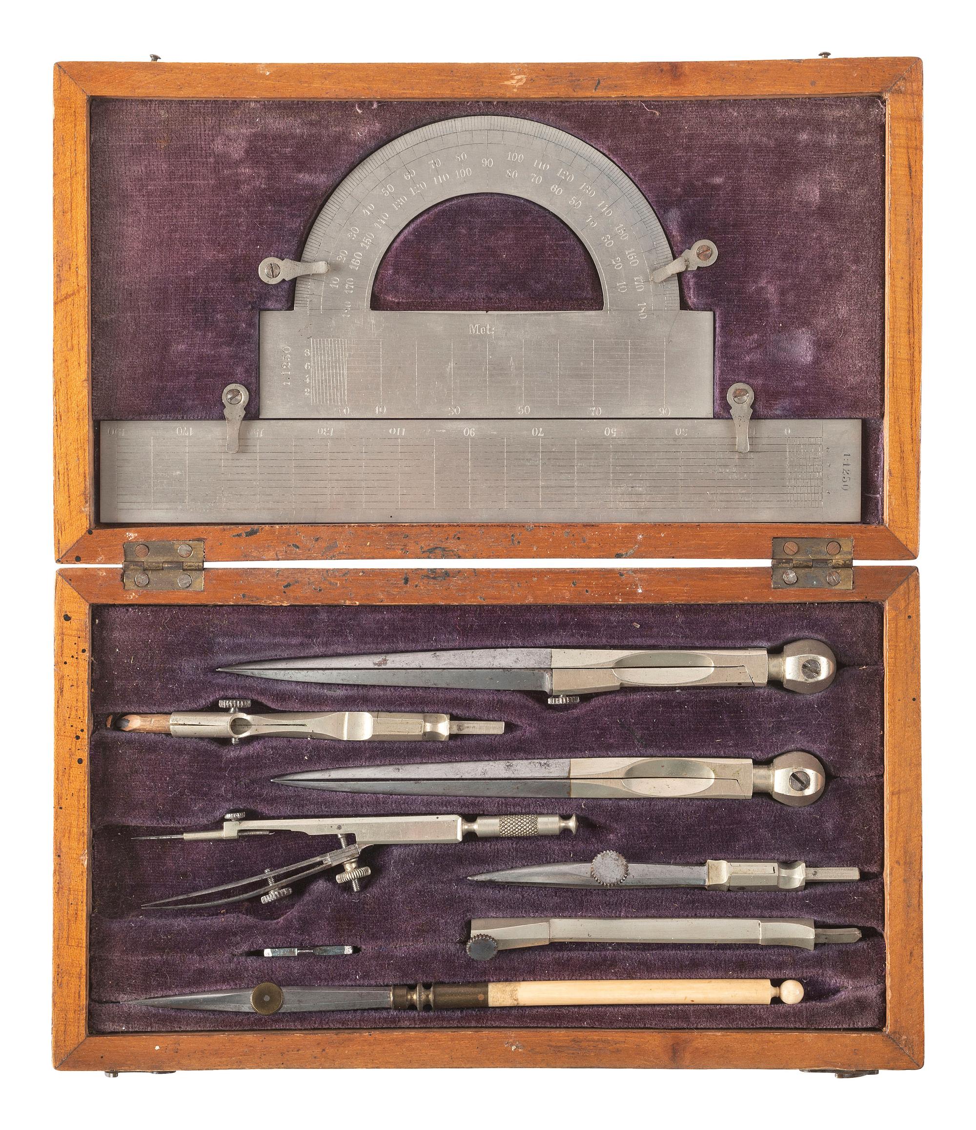 [CIVIL WAR]. Drafting set. Ca 19th century.