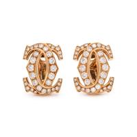 CARTIER, DIAMOND 'DOUBLE C' EARCLIPS