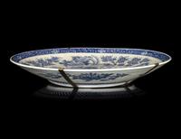 A Large Japanese Blue and White Porcelain Charger