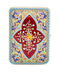 A Russian Silver-Gilt and Guilloche Enamel Cigarette Case, Mark of Grachev with Imperial warrant, St. Petersburg, the lid having a tran