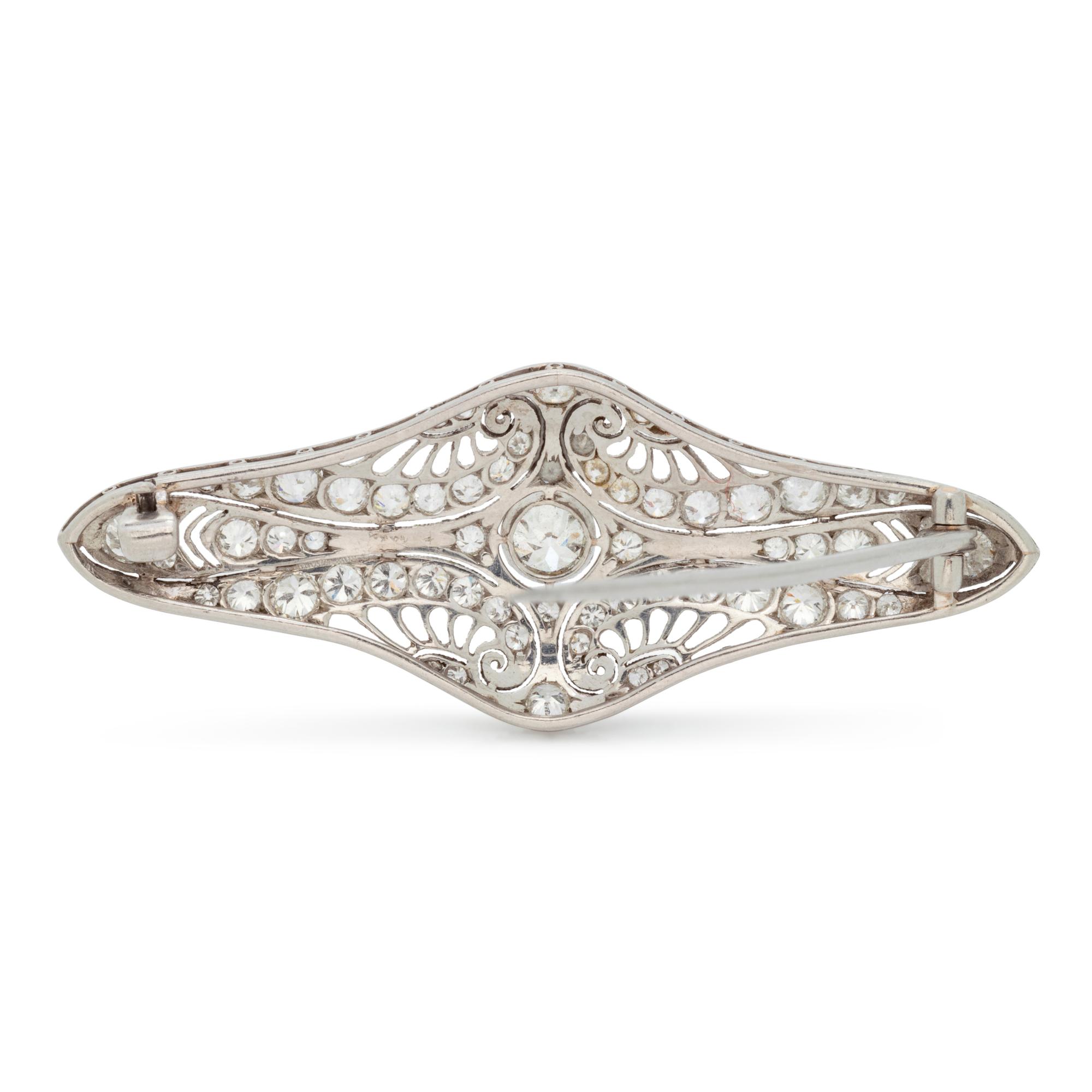 EDWARDIAN, DIAMOND BROOCH