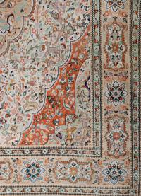 An Indo-Tabriz Wool Rug