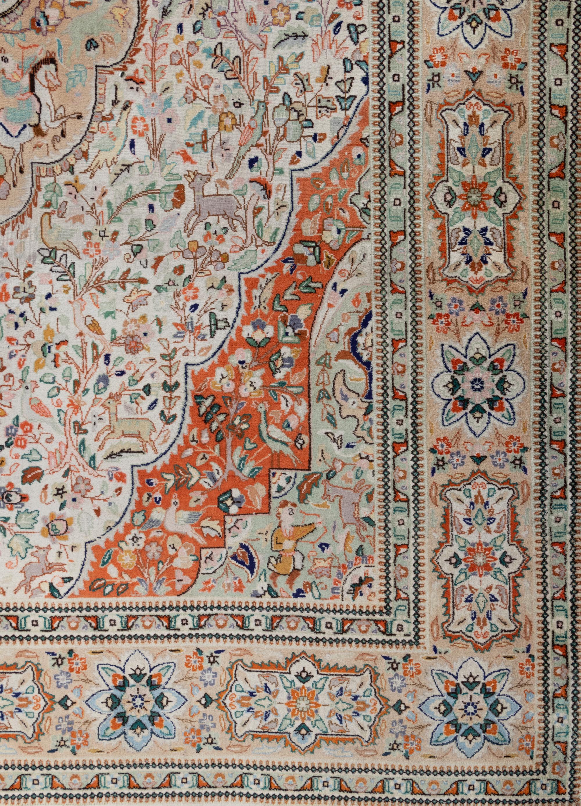 An Indo-Tabriz Wool Rug
