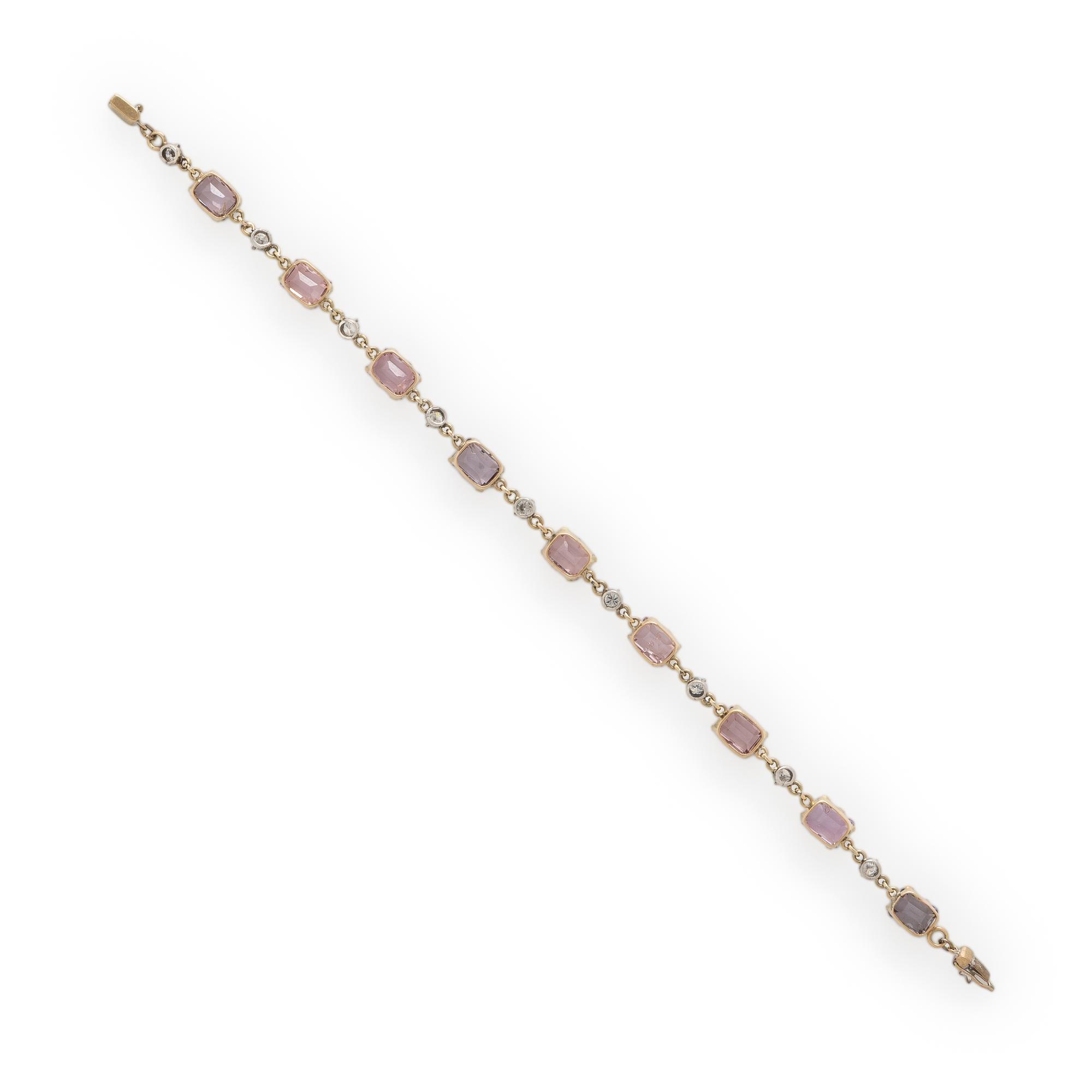 Spinel and Diamond Bracelet