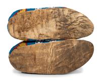 Northern Plains Beaded Hide Moccasins
