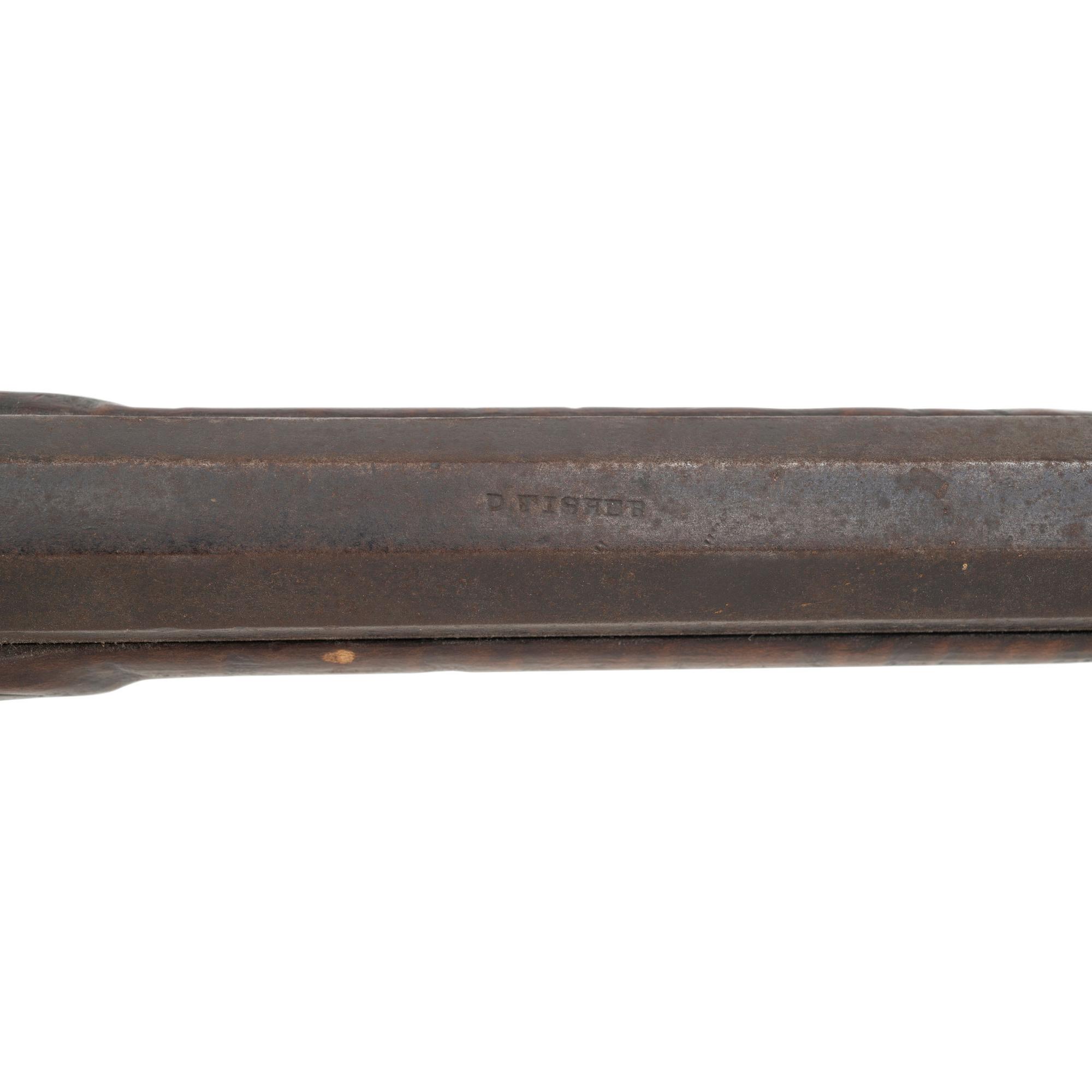 D Fisher Marked Full Stock Percussion Rifle