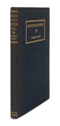 FROST, Robert (1874-1963). Mountain Interval. New York: Henry Holt and Company, November 1916.