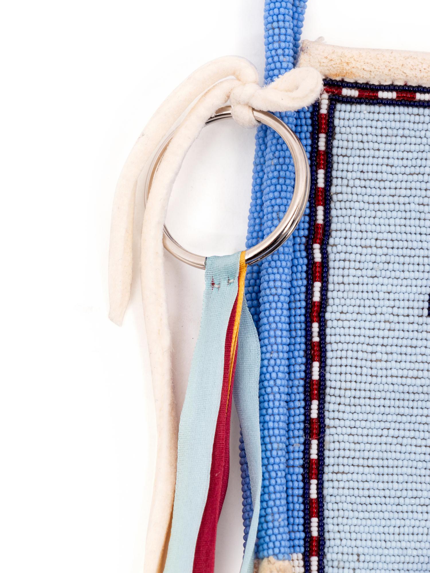 Pictorial Beaded Flat Bag