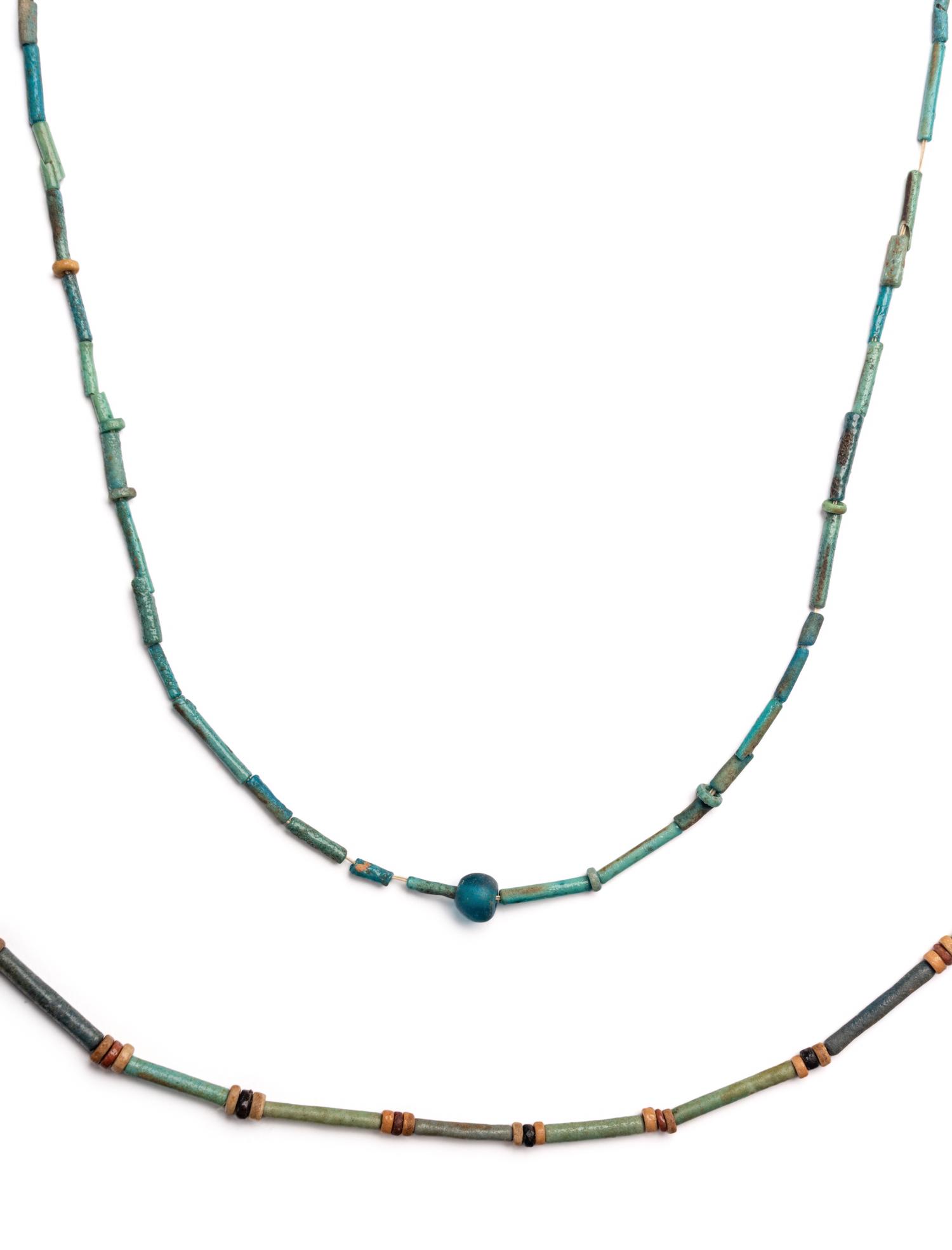 Four Egyptian Bead and Faience Necklaces