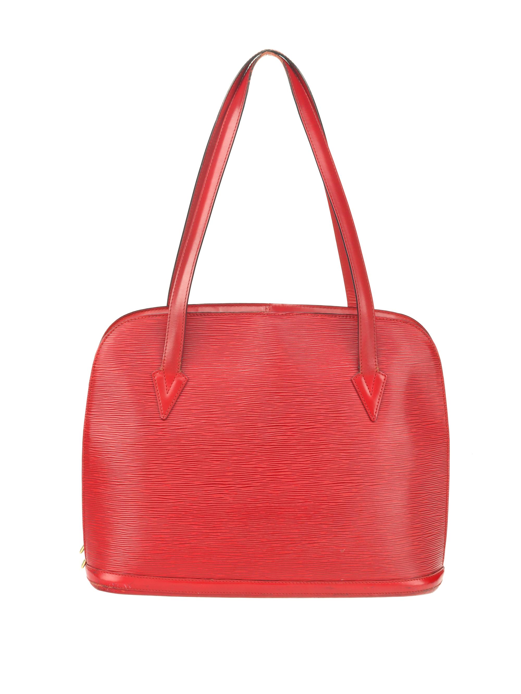 Louis Vuitton, Red Epi Leather Lussac Bag