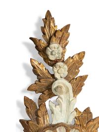 A Pair of Italian Giltwood and Metal Sconces and a Pair of Giltwood Shell Wall Brackets
