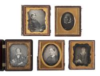 [EARLY PHOTOGRAPHY]. 30 sixth plate daguerreotypes of serious women of varying ages.