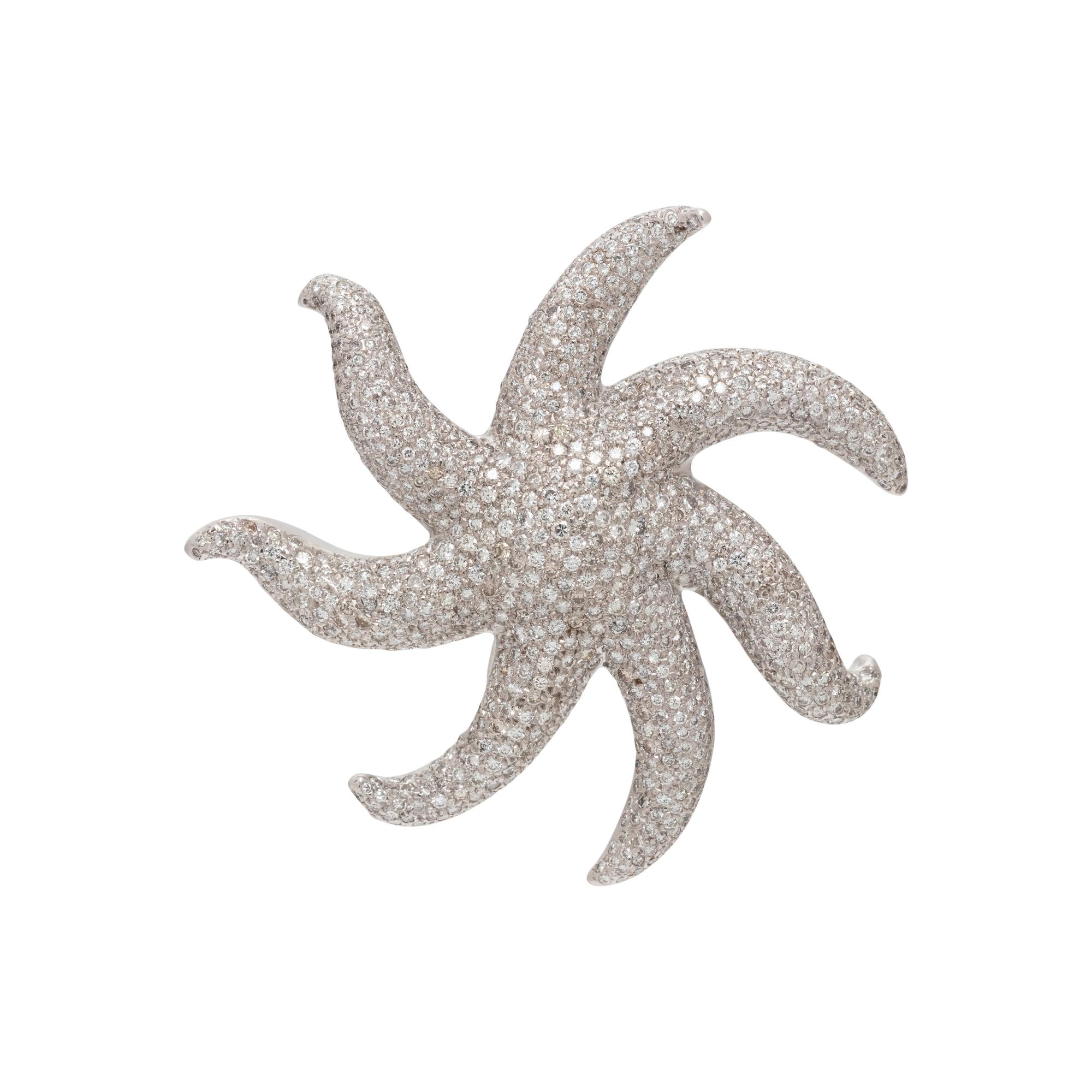 DIAMOND SEA STAR BROOCH