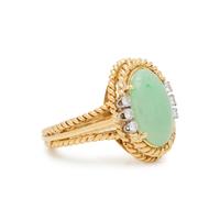 JADE AND DIAMOND RING