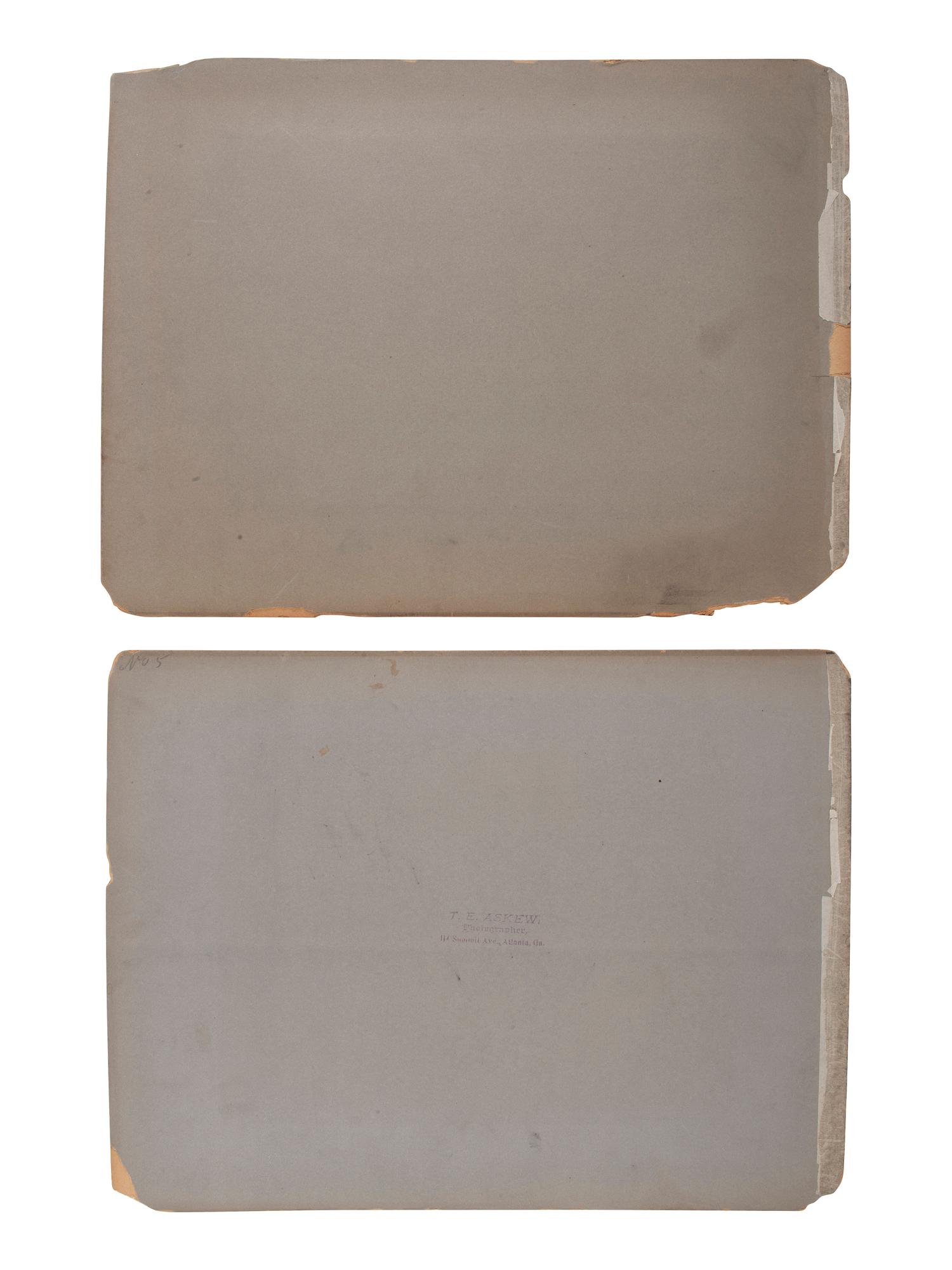 [EARLY PHOTOGRAPHY]. A group of 3 photographs of African American subjects, incl. occupational and religious scenes taken by formerly enslaved African American photographer Thomas ASKEW (ca 1847-1914). Atlanta, GA.