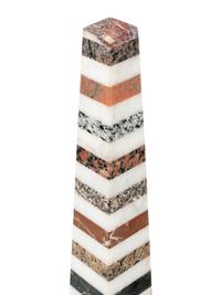 A Pair of Grand Tour Style Specimen Marble Obelisks