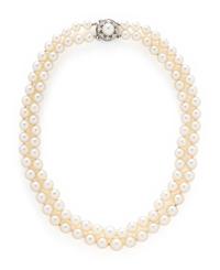 DOUBLE STRAND CULTURED PEARL NECKLACE