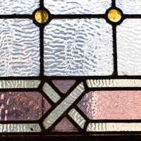A Stained Glass Window 47" W x 1" D x 36" H — United States, 19th Century