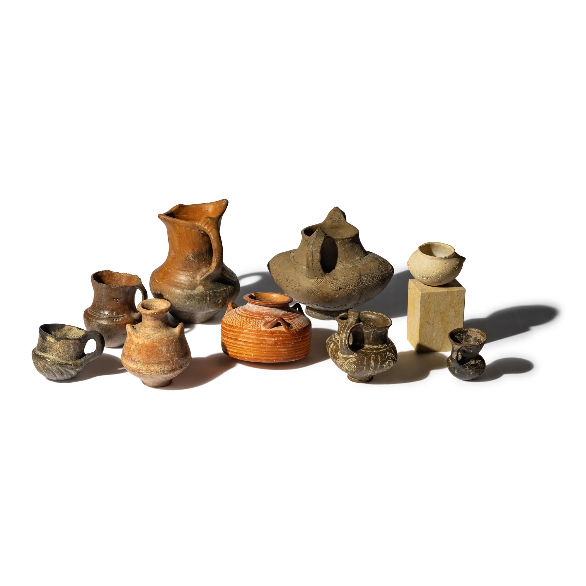 Nine Near Eastern, European Bronze Age, and Greek Terracotta and Stone Vessels