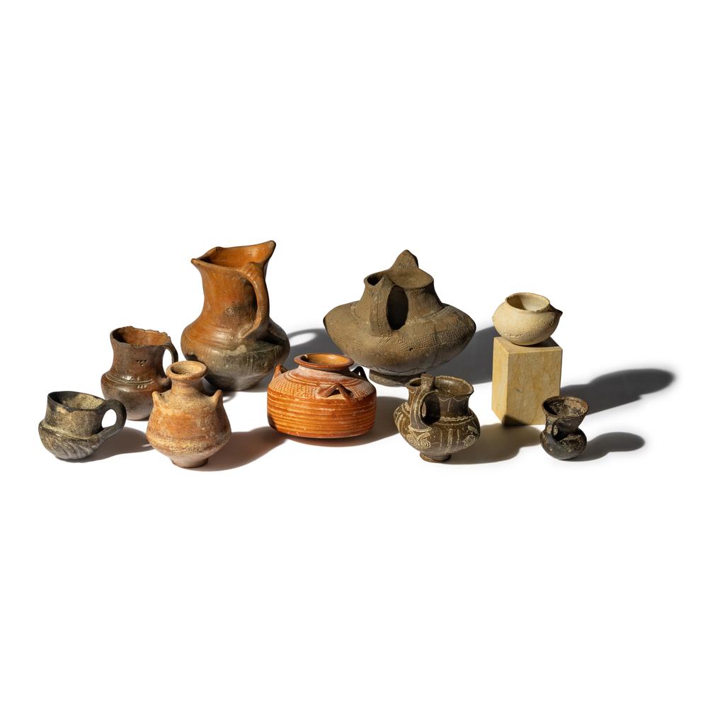 Nine Near Eastern, European Bronze Age, and Greek Terracotta and Stone Vessels