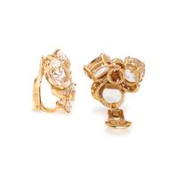 VERDURA, YELLOW GOLD, TOPAZ AND DIAMOND CLIP EARRINGS