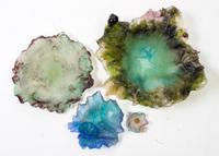 Four Daum Pate-de-Verre Articles Width of widest 14 1/4 inches. — SECOND HALF 20TH CENTURY