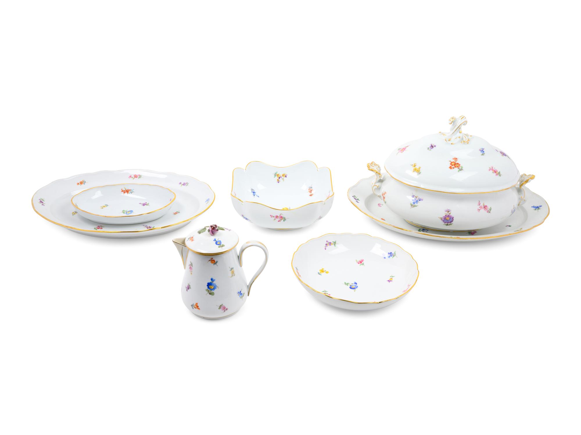 A Group of Meissen Porcelain Serving Articles
