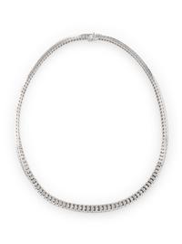 BAGUETTE DIAMOND AND PLATINUM RIVIÈRE NECKLACE