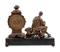 An Ansonia Cincinnatus Gilt Metal Mantel Clock