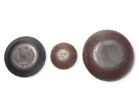 Three Glazed Redware Plates and a Small Glazed Redware Jug, 19th Century