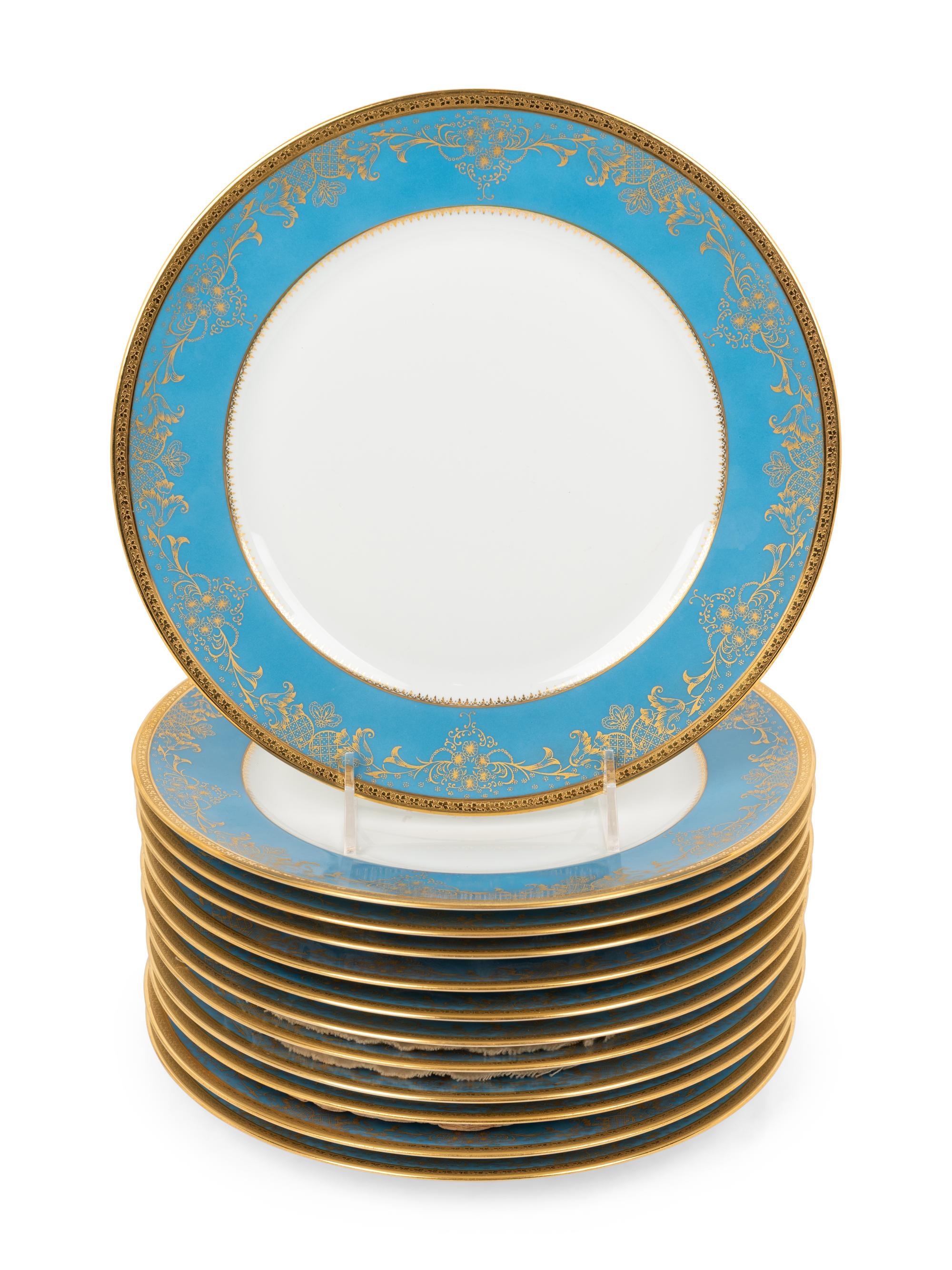 A Set of Twelve Haviland-Limoges Porcelain Plates