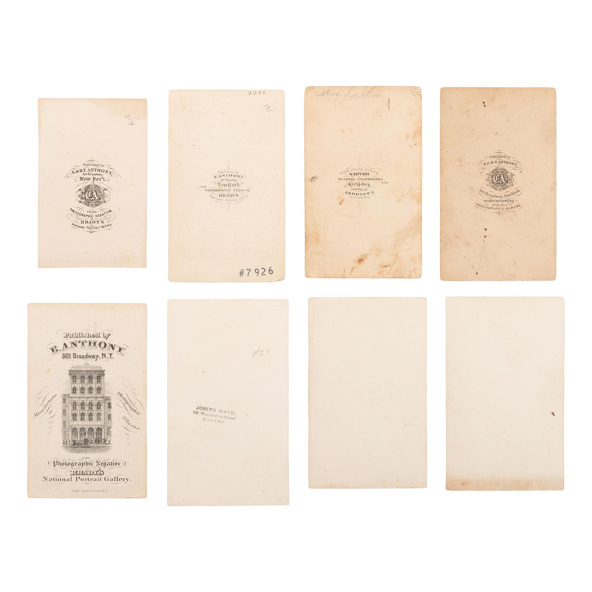 [Lincoln, Abraham] Photographic Study of Mary Todd Lincoln in Eight Carte de Visites
