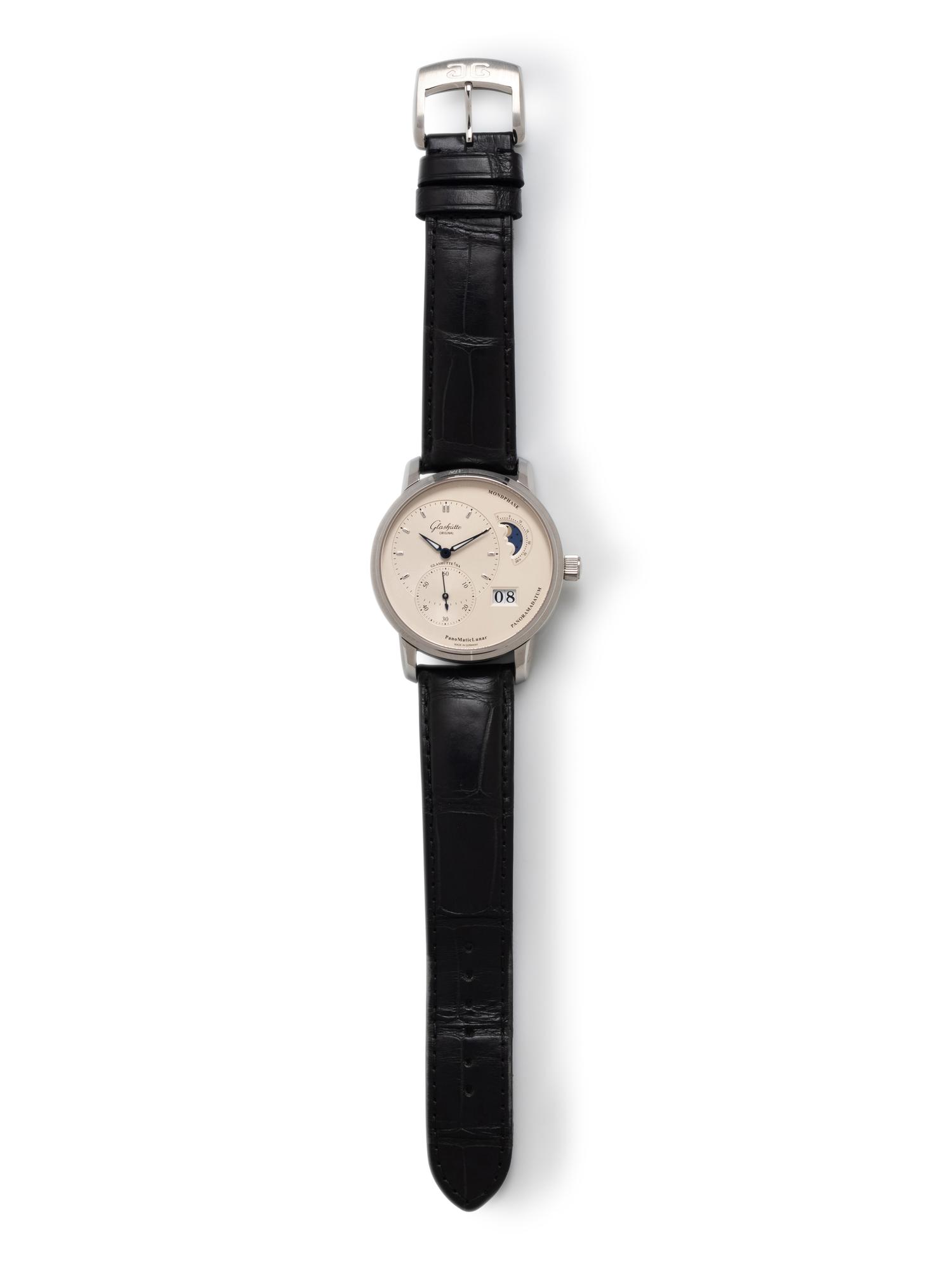 GLASHÜTTE ORIGINAL, STAINLESS STEEL 'PANOMATICLUNAR' WATCH