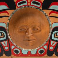 Colorfully Painted and Carved Bentwood Box
