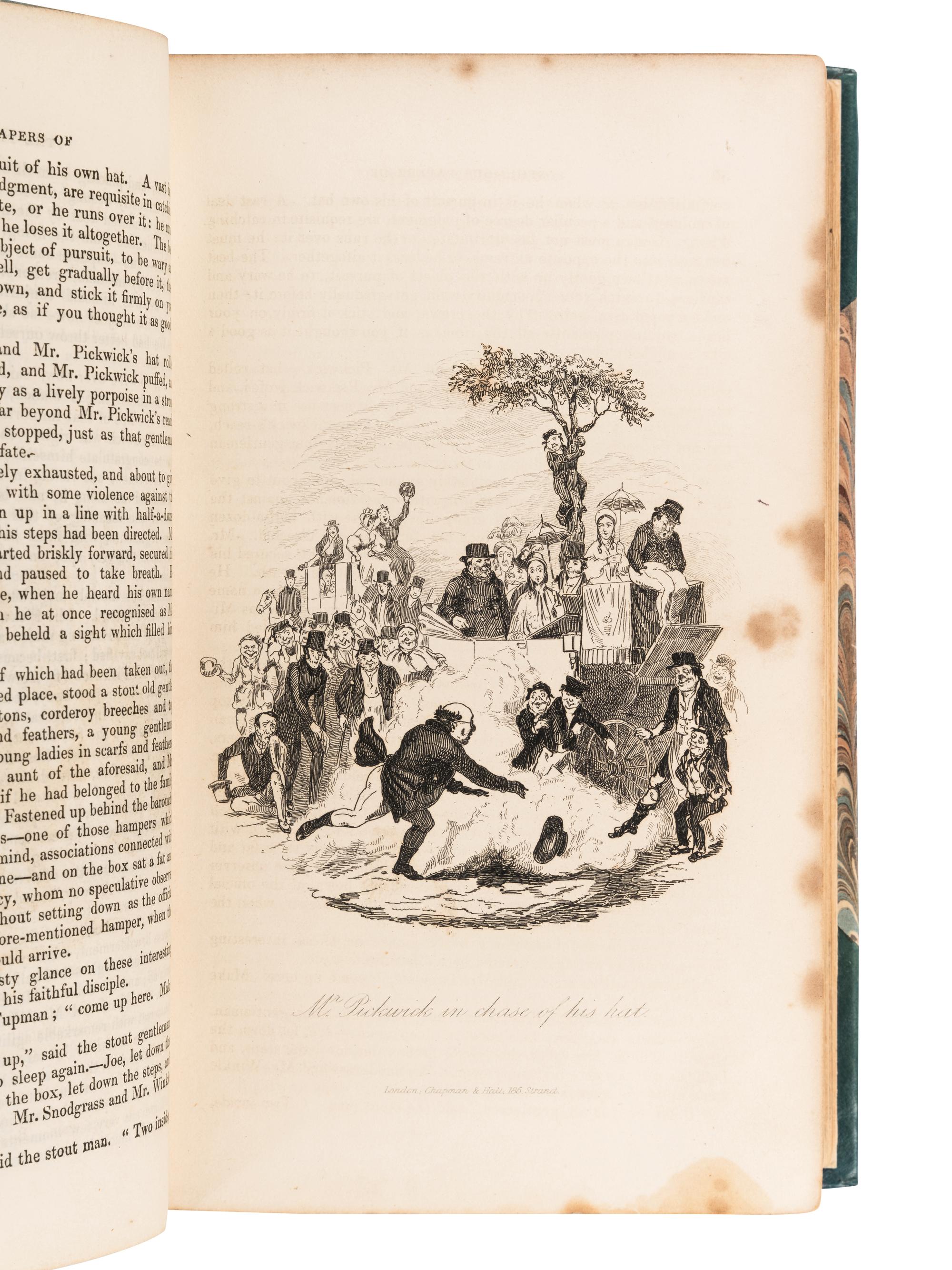 DICKENS, Charles (1812-1870). The Posthumous Papers of the Pickwick Club . London: Chapman and Hall, 1837.